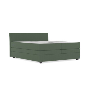 BRUNO Original boxspring met opbergruimte 200x200cm in Mosgroen | Ruimtebestarend en zelf samen te stellen