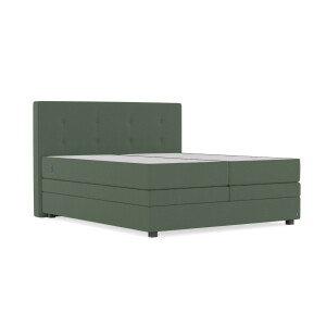 BRUNO Original boxspring met opbergruimte 200x200cm in Mosgroen | Ruimtebestarend en zelf samen te stellen