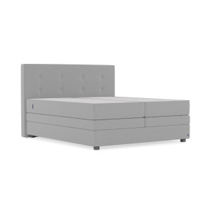 BRUNO Original boxspring met opbergruimte 200x200cm in Licht grijs | Ruimtebestarend en zelf samen te stellen