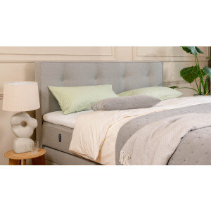 BRUNO Premium boxspring met opbergruimte, 180x200cm, in lichtgrijs | Matrashardheid: Links H3 / Rechts H2 | Extra opbergruimte & individueel configureerbaar