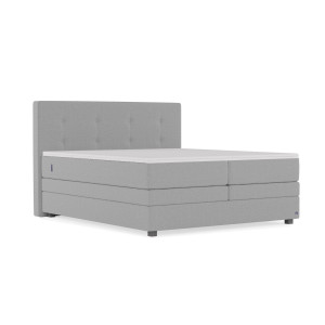 BRUNO Original boxspring met opbergruimte 200x200cm in Licht grijs | Ruimtebestarend en zelf samen te stellen