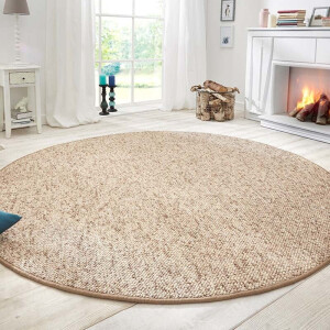 Vloerkleed Rond Wool - Beige Xcm - - Dekbed-Discounter.nl