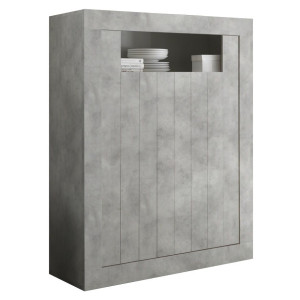 Buffetkast Urbino 144 cm hoog in grijs beton