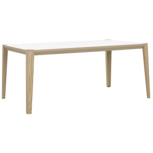 Bureau tafel Absolu 180 cm breed in wit met eiken