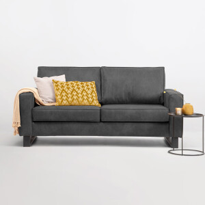 Sohome 3-zits Bank 'Mathew' Microleder, kleur antraciet