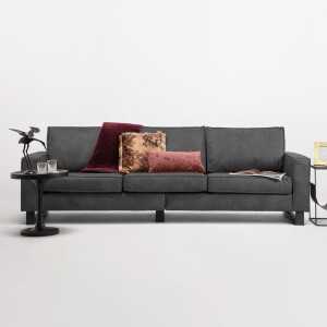 Sohome 5-zits Bank 'Mathew' Microleder, kleur antraciet