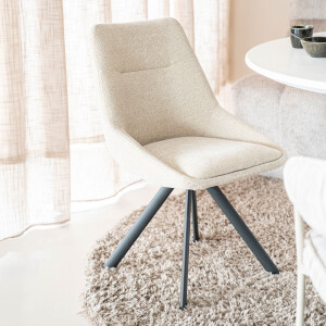 By-Boo Draaibare Eetkamerstoel 'Bliss' kleur Beige