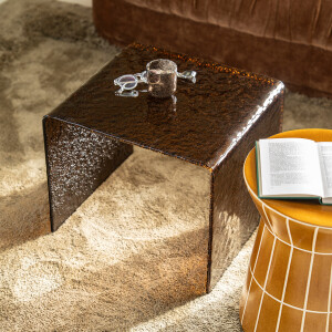 By-Boo Bijzettafel 'Ripple' Glas, 50 x 45cm