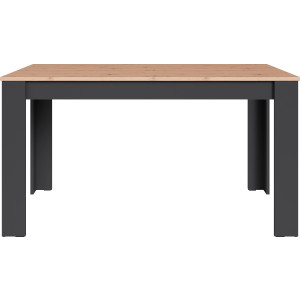 byLIVING Eettafel Nori Keukentafel in eikenlook, frame in antraciet of wit