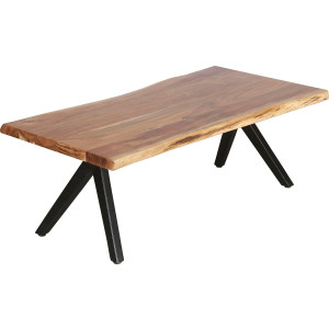 byLIVING Salontafel Cheta van massief acaciahout 35 mm, met natuurlijk schaaldeel, breedte 115 cm