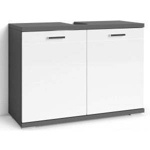 byLIVING Wastafelonderkast Nebraska Breedte 80 cm, badkamerkast, mdf-fronten in hoogglans-look