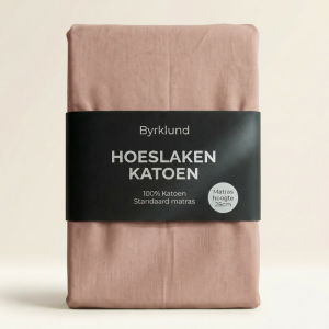 Hoeslaken Katoen - Oud Roze - 90x220cm - Oud Roze - Byrklund - Dekbed-Discounter.nl