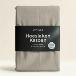 Hoeslaken Katoen - Taupe - 160x200cm - Taupe - Byrklund - Dekbed-Discounter.nl