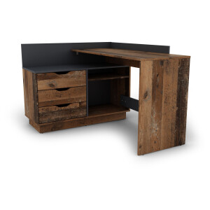 byLIVING Bureau Belfast (oud hout / antraciet)