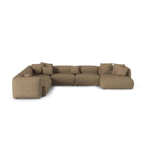 Modulaire hoekbank Martina links bouclé | Micadoni Home