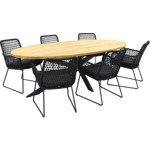 Taste Tuinset Athena antraciet Prado Teak-Anthracite 240 cm
