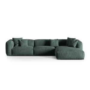 3-zits hoekbank Martina rechts velvet | Micadoni