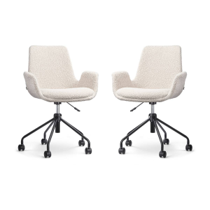 Set van 2 eetkamerstoelen Nout-Eef bouclé | Nolon