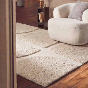 Vloerkleed Jasper Rechthoekig - Crème 150x80cm - Polyester - Dekbed-Discounter.nl