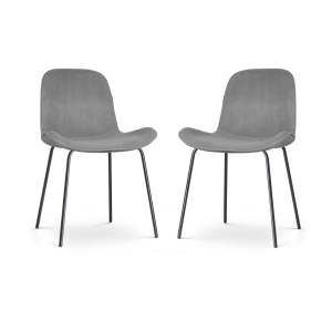 Set van 2 eetkamerstoelen Nora-Fé velvet | Nolon