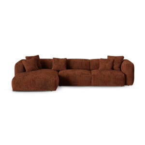 Modulaire hoekbank Martina links ribstof | Micadoni Home