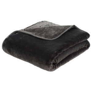Gözze Premium Cashmere-Feeling deken (Antraciet, 130 x 170 cm)