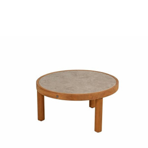 4 Seasons Outdoor Bijzettafel Finn Keramiek Teak Ø63 x 32 cm