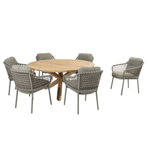 Taste by 4 Seasons Diningset Prado Jura 7-delig Teak Ø160 cm