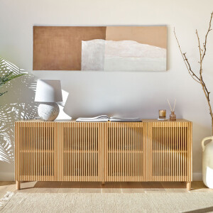 Kave Home Dressoir 'Beyla' Eikenhout, 180cm, kleur Naturel