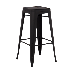 Metalen barkruk mat zwart - 77 cm