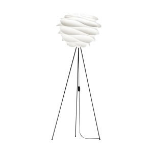 Carmina Medium vloerlamp white - met vloer tripod zwart - Ø 48 cm