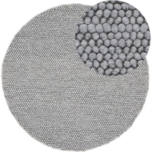 carpetfine Vloerkleed Calo Handgeweven tapijt, uni-kleuren, gemeleerd, handgeweven, 70% wol