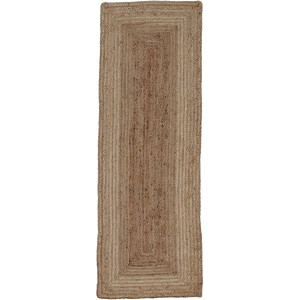 carpetfine Vloerkleed Nele jute-vloerkleed natuurmateriaal gevlochten tweezijdig te gebruiken kleed van 100% jute, vierkant en als loper