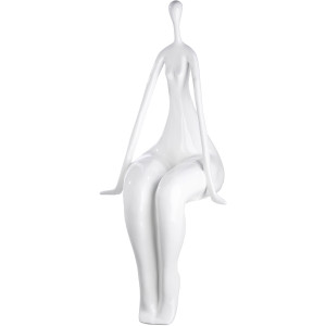 Casablanca by Gilde Decoratief figuur Sculptuur randzitter dame (1 stuk)