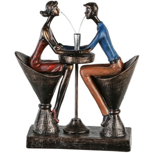 Casablanca by Gilde Decoratief figuur Sculptuur 'Table for two' (1 stuk)