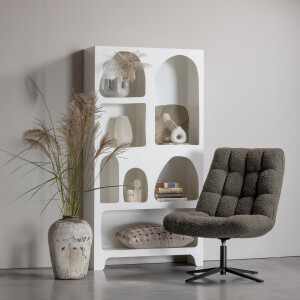 WOOOD Vakkenkast 'Caz' 180 x 95cm, kleur Wit