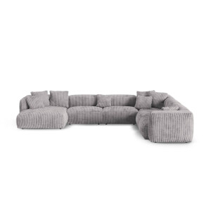 Modulaire hoekbank Martina rechts ribstof | Micadoni Home