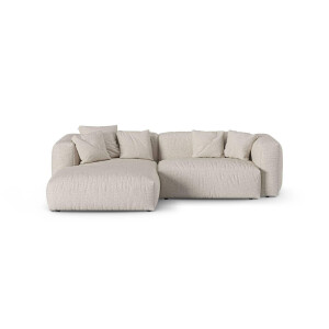 Modulaire hoekbank Martina links bouclé | Micadoni Home