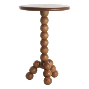 Light & Living Ronde Bijzettafel 'Veglio' Mangohout, kleur Bruin