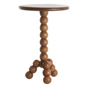 Light & Living Ronde Bijzettafel 'Veglio' Mangohout, kleur Bruin