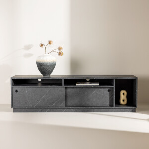 Nohr TV-meubel 'Charla' 180cm, Betonlook, kleur Zwart