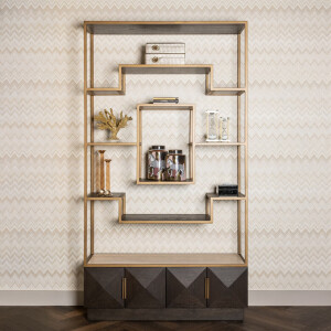 Richmond Wandkast 'Claremont' Eiken en travertin, 220 x 120cm