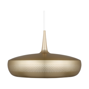 Clava Dine hanglamp brushed brass - met koordset wit - Ø 43 cm