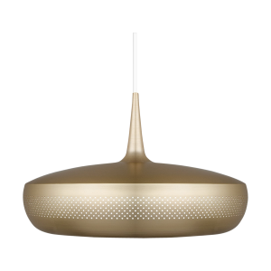 Clava Dine hanglamp brushed brass - met koordset wit - Ø 43 cm