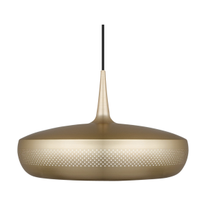 Clava Dine hanglamp brushed brass - met koordset zwart - Ø 43 cm