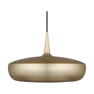Clava Dine hanglamp brushed brass - met koordset zwart - Ø 43 cm