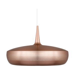 Clava Dine hanglamp brushed copper - met koordset wit - Ø 43 cm