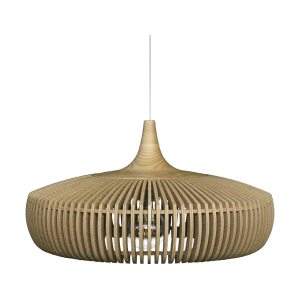 Clava Dine Wood houten hanglamp naturel - met koordset wit - Ø 43 cm
