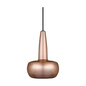 Clava hanglamp brushed copper - met koordset zwart - Ø 21,5 cm