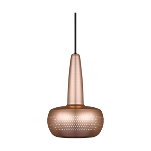 Clava hanglamp brushed copper - met koordset zwart - Ø 21,5 cm